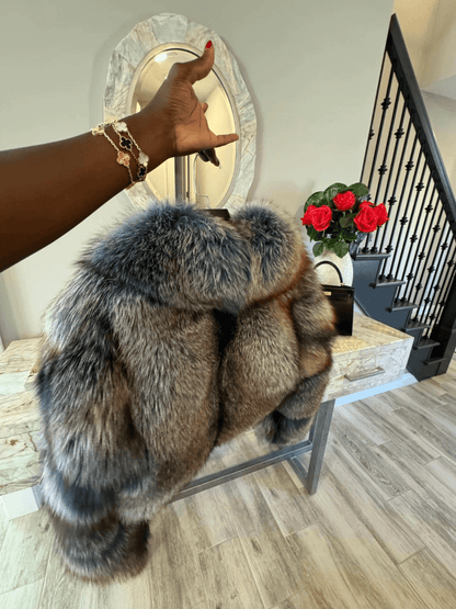 Fox fur jacket lavetri