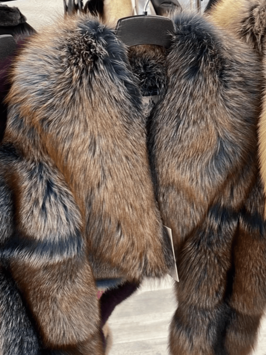 Fox fur jacket lavetri