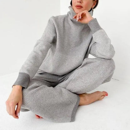 Good Feeling Herringbone Loungewear Set speciaic