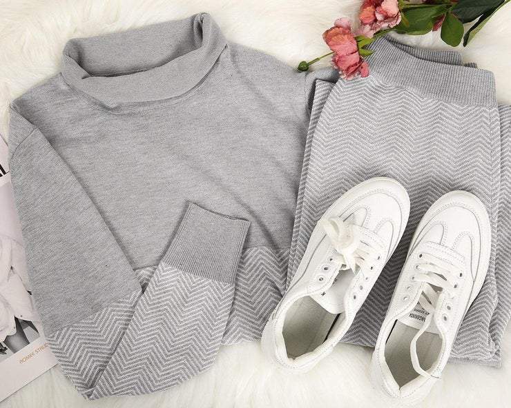 Good Feeling Herringbone Loungewear Set speciaic