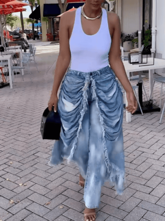 Gorgeous Denim Skirt Jeans laseze