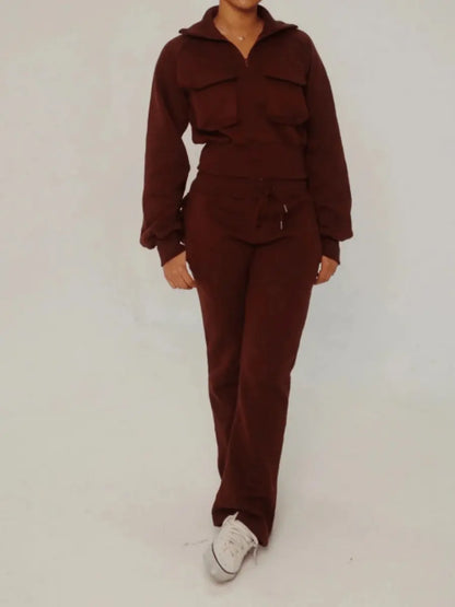 High Waist Sporty Pants Set laseze