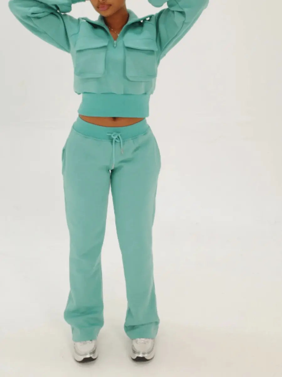 High Waist Sporty Pants Set laseze