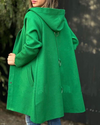 Hooded Pockets Knit Jacket - laseze