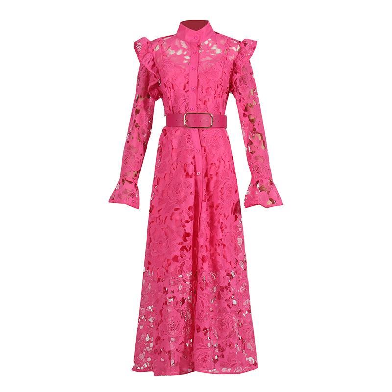 Lace Butterfly Sleeve Midi Dress - laseze