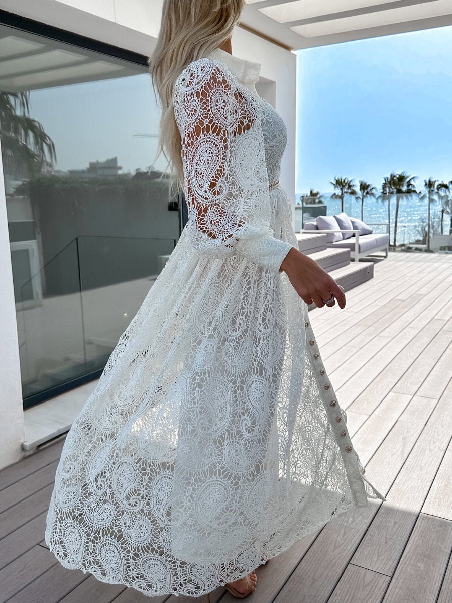 Lace Lace - Up Shirt Dress - laseze