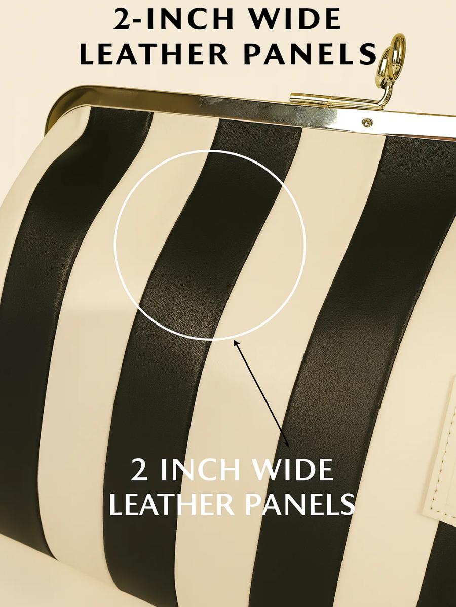 Leather Kisslock Frame Bag - laseze