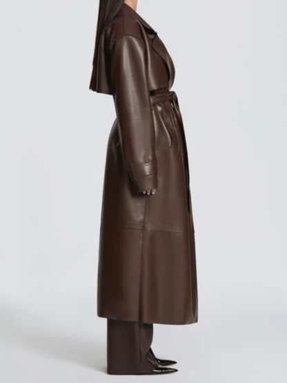 Leather Trench Coat laseze