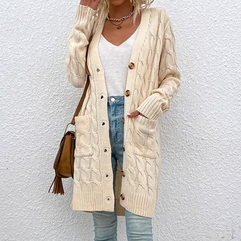 Long Buttoned Knit Cardigan speciaic