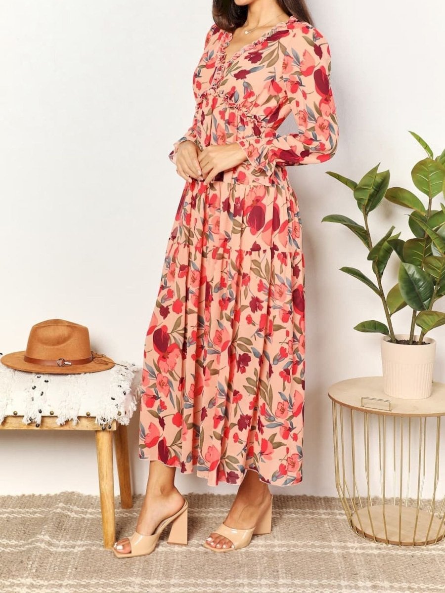 Long Sleeve Floral Maxi Dress speciaic