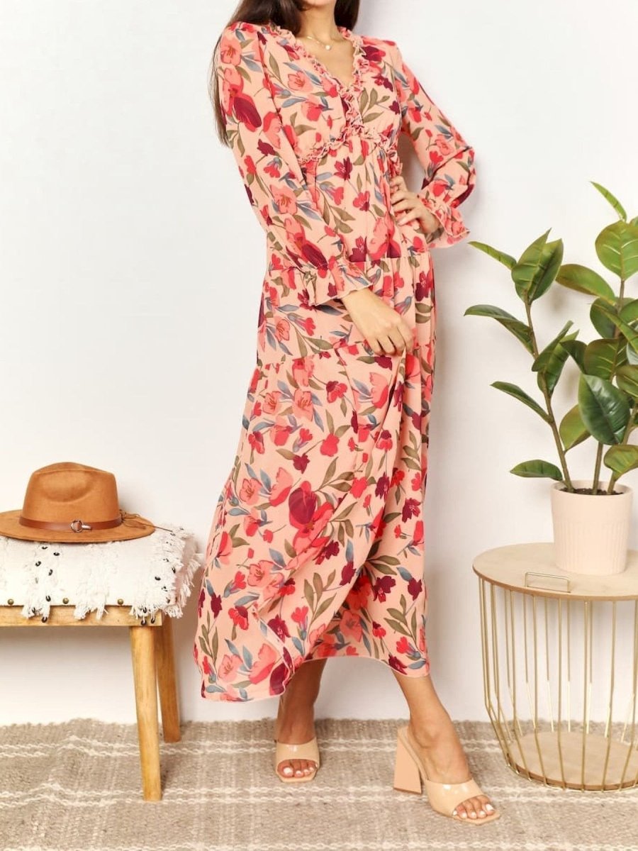 Long Sleeve Floral Maxi Dress speciaic