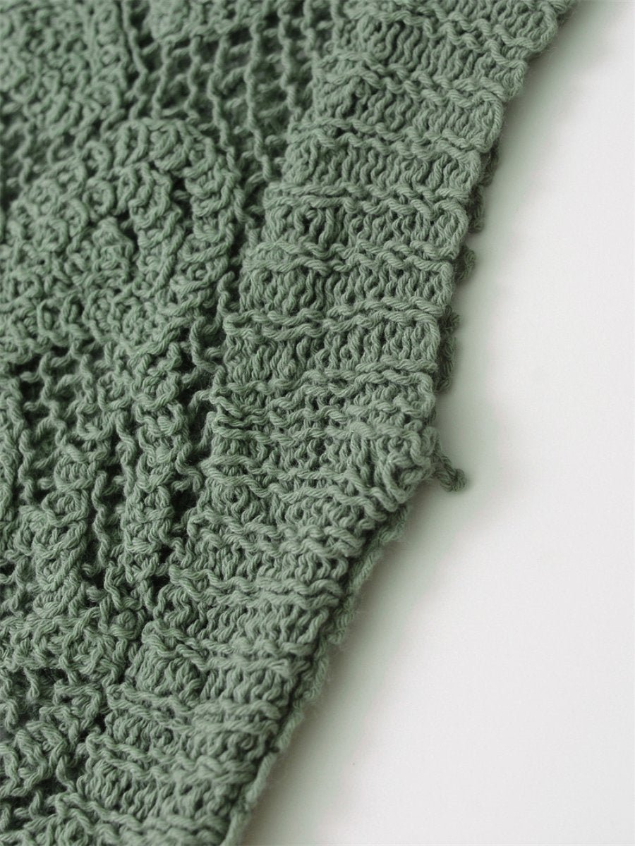 Loose Sleeveless Crocheted Top speciaic