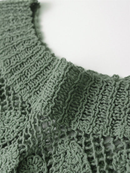 Loose Sleeveless Crocheted Top speciaic