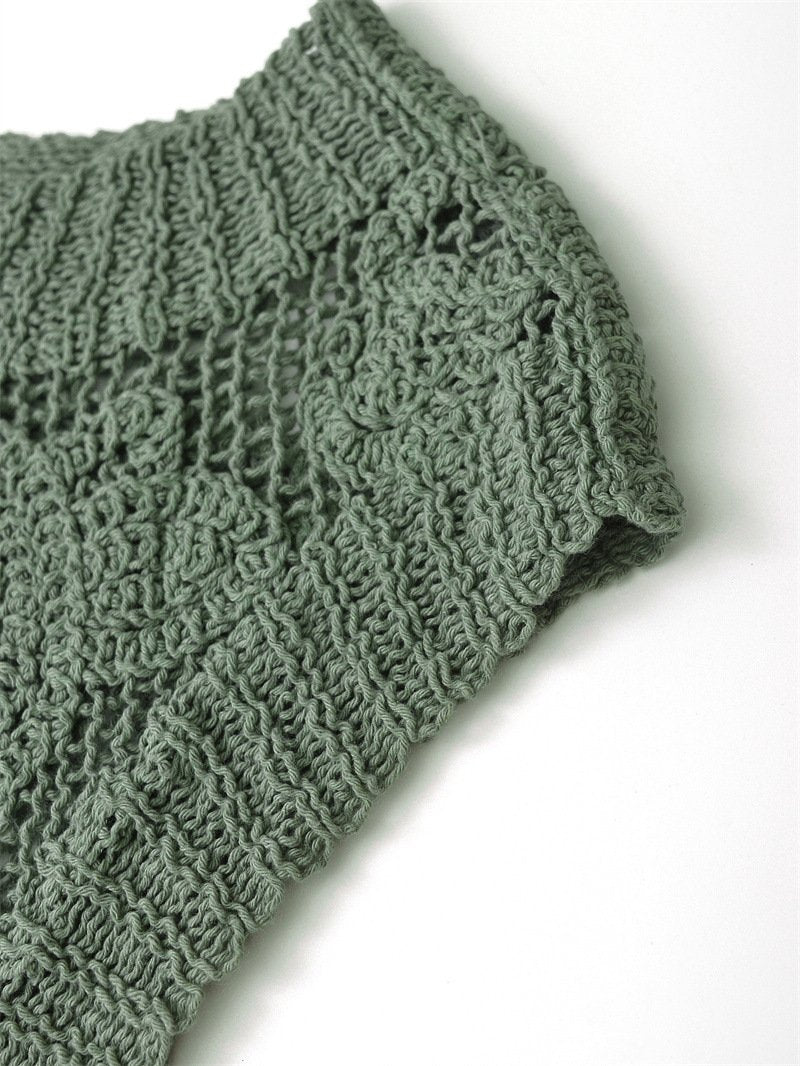 Loose Sleeveless Crocheted Top speciaic