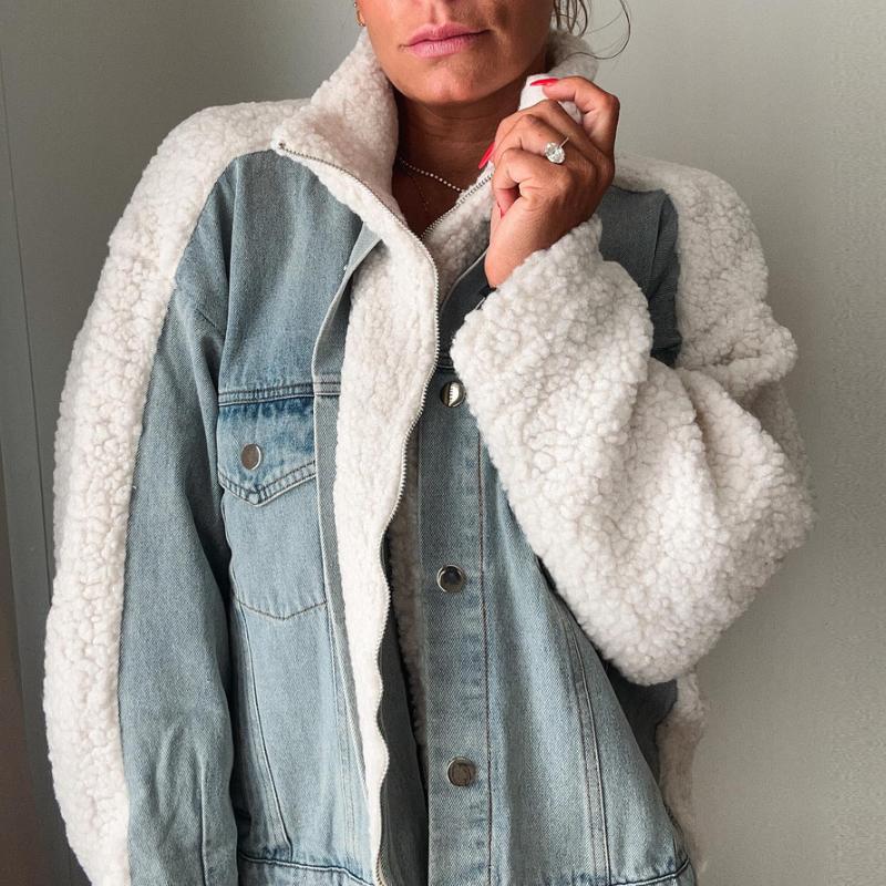 Love Me Up Denim Jacket - laseze