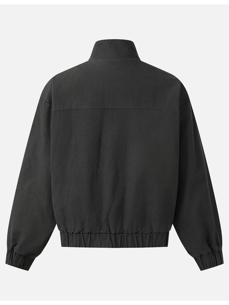 Metal Button Collared Slant Placket Soft Warm Coat laseze