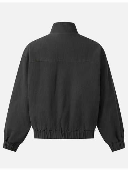 Metal Button Collared Slant Placket Soft Warm Coat laseze