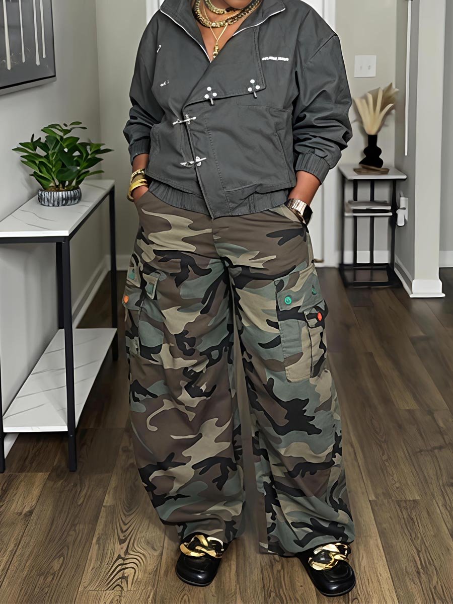 Metal Button Collared Slant Placket Soft Warm Coat laseze