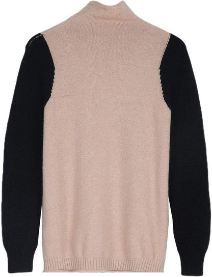 Mod Color Block Turtleneck Sweater - laseze