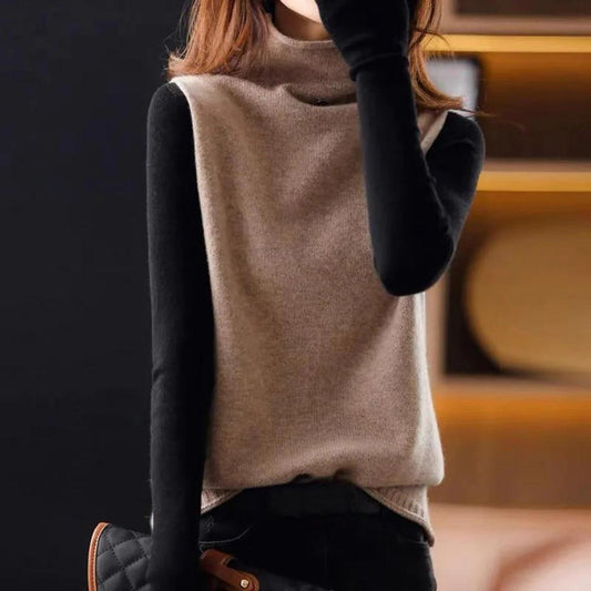 Mod Color Block Turtleneck Sweater - laseze