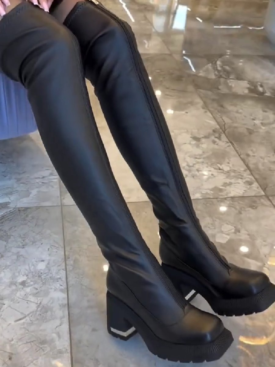 Natural Leather Winter Fleece Lined Fashion Boots - laseze