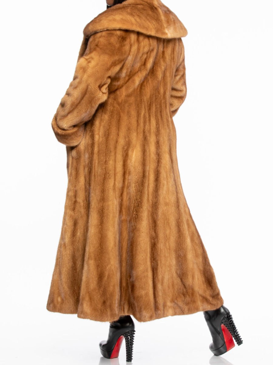Oversized Imitation Mink Fur Coat fashgoods