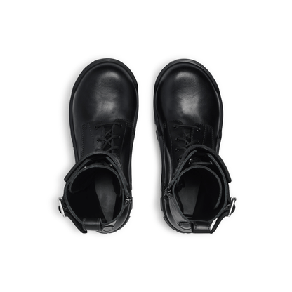 Oversized Platform Buckle Boots laseze