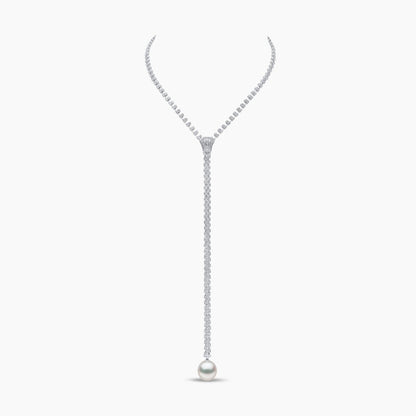 Pearl And Diamond Zip Necklace - laseze