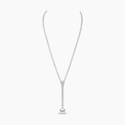 Pearl And Diamond Zip Necklace - laseze