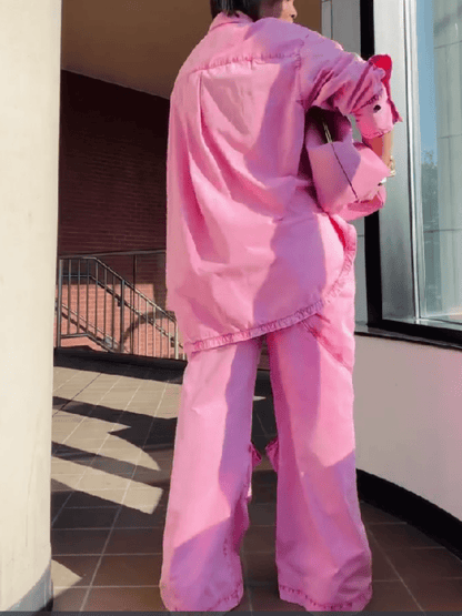 Pink Denim Suit - laseze