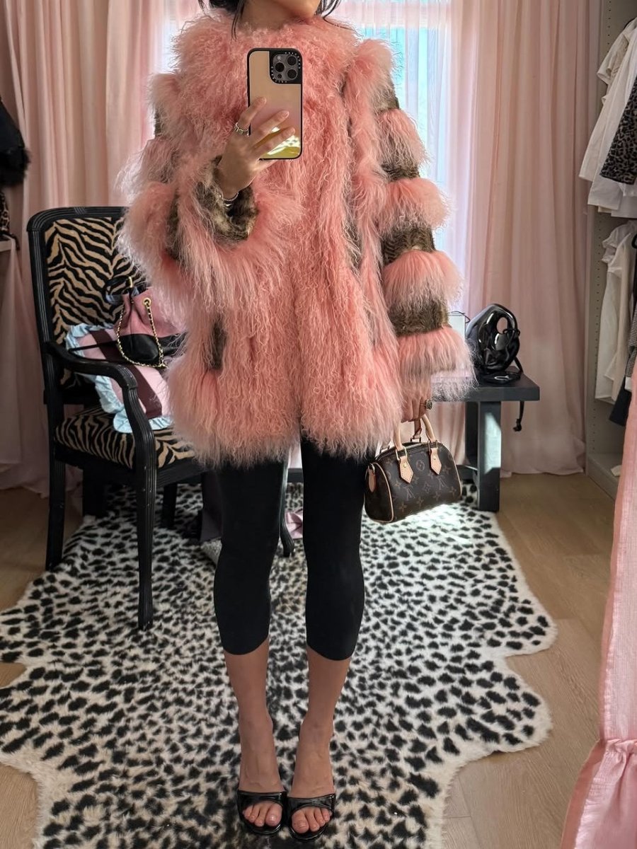 Pink Fur Coat fashgoods