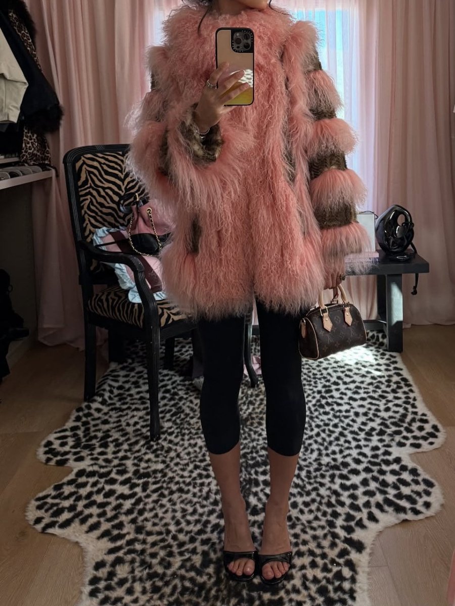 Pink Fur Coat fashgoods