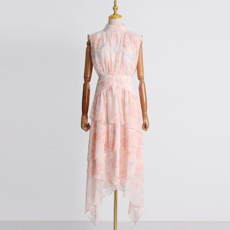 Pink Sleeveless Dress - laseze