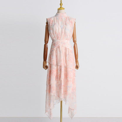 Pink Sleeveless Dress - laseze