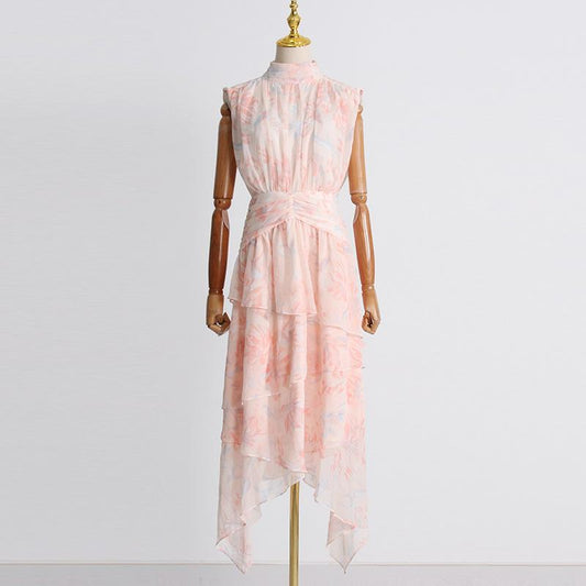 Pink Sleeveless Dress - laseze