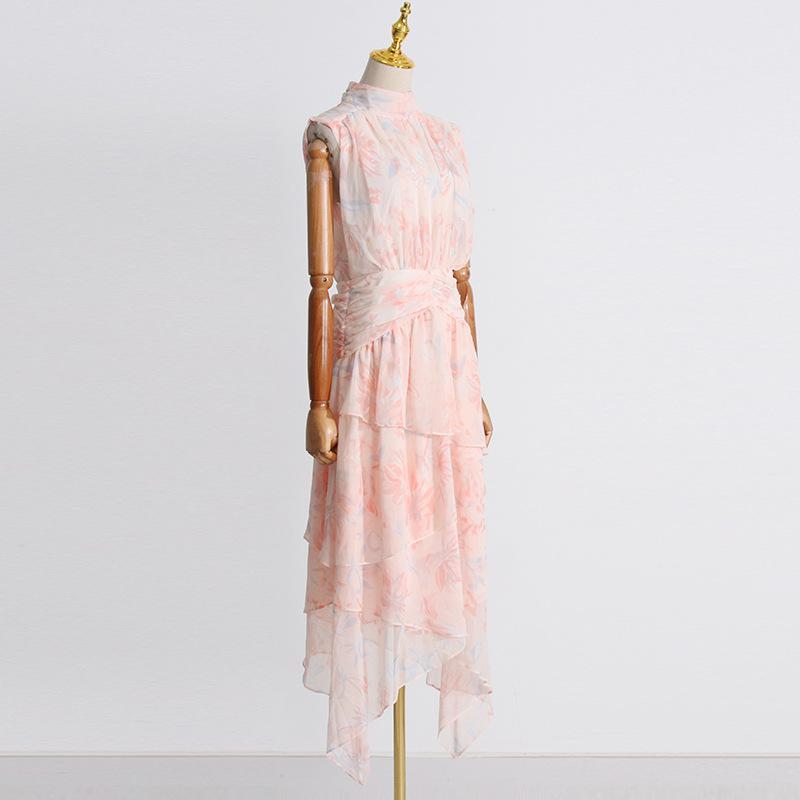 Pink Sleeveless Dress - laseze