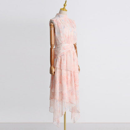 Pink Sleeveless Dress - laseze