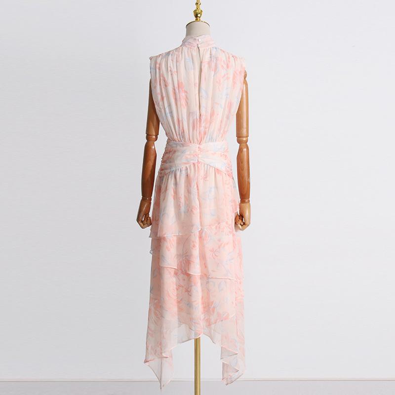 Pink Sleeveless Dress - laseze