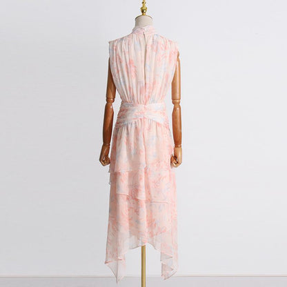Pink Sleeveless Dress - laseze