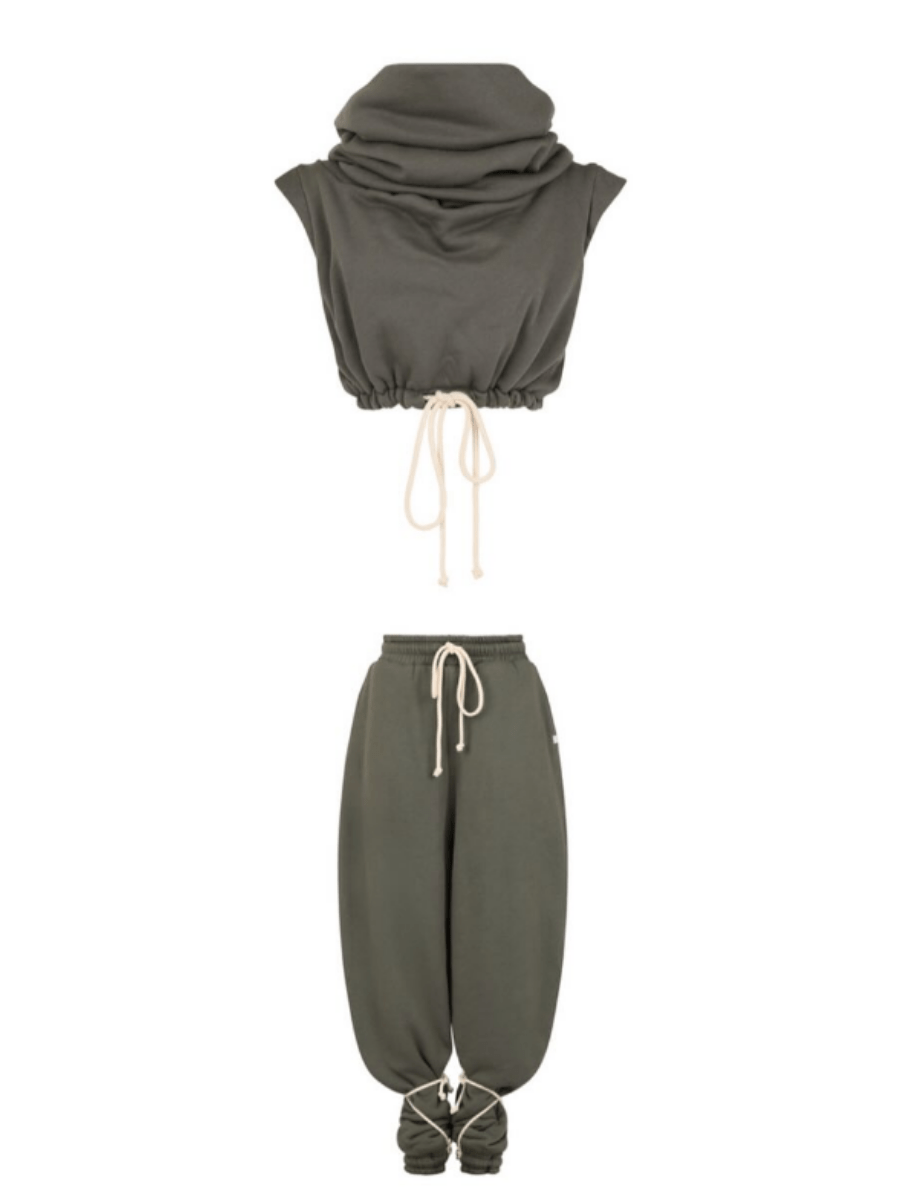 Pop Hoodie Vest Sweater Set - laseze