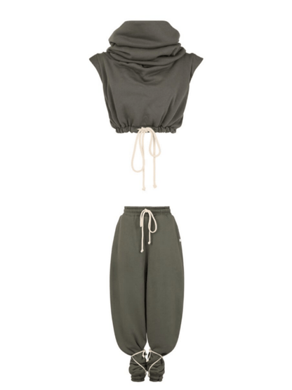 Pop Hoodie Vest Sweater Set - laseze