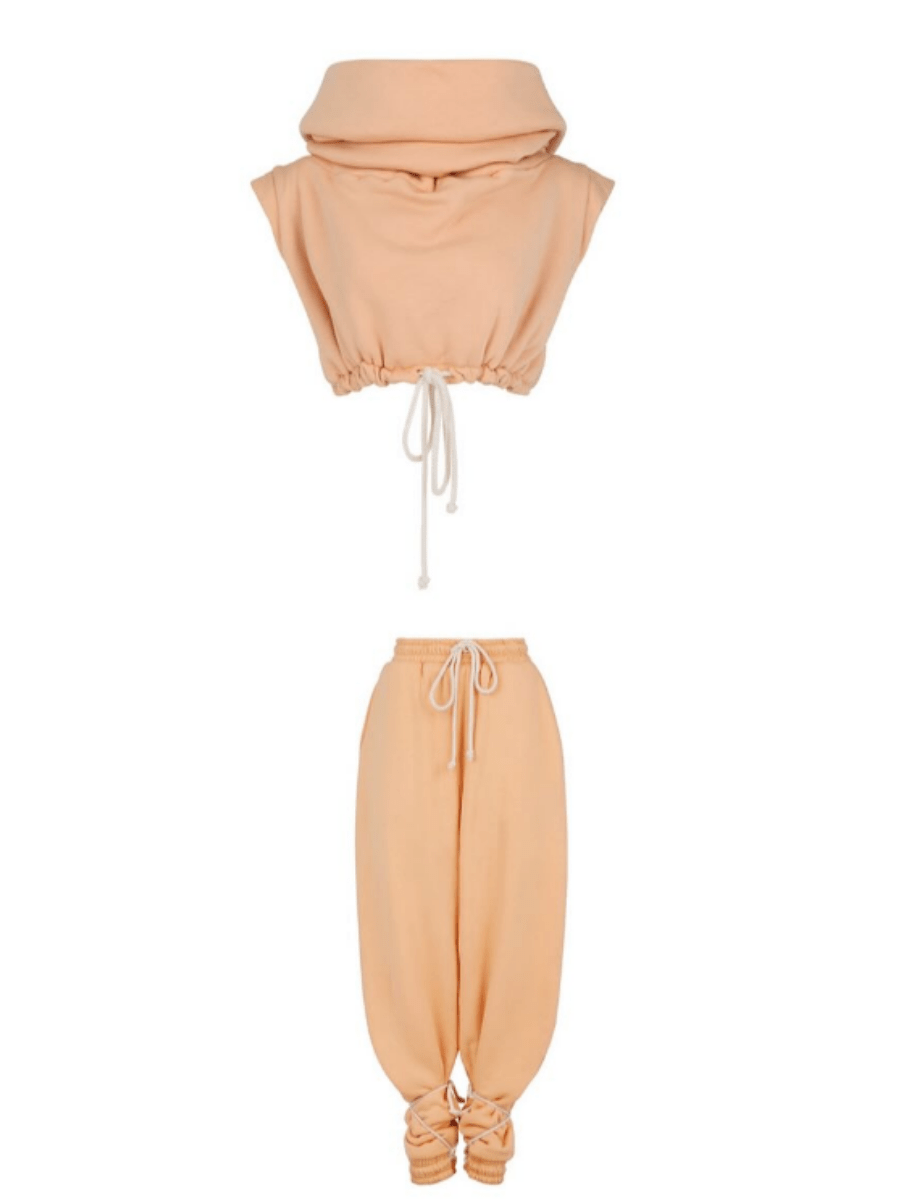 Pop Hoodie Vest Sweater Set - laseze