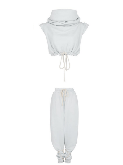 Pop Hoodie Vest Sweater Set - laseze