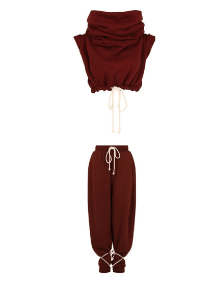 Pop Hoodie Vest Sweater Set - laseze