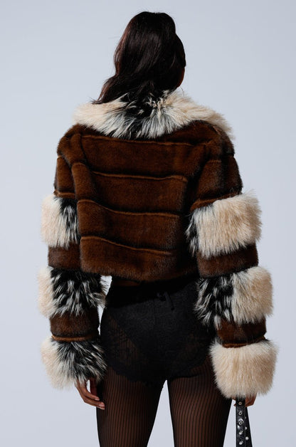 Portia Cropped Fur Jacket fashgoods