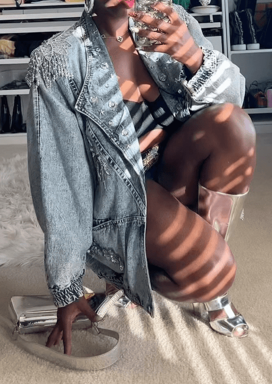 Retro Denim Blazer - laseze