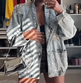 Retro Denim Blazer - laseze