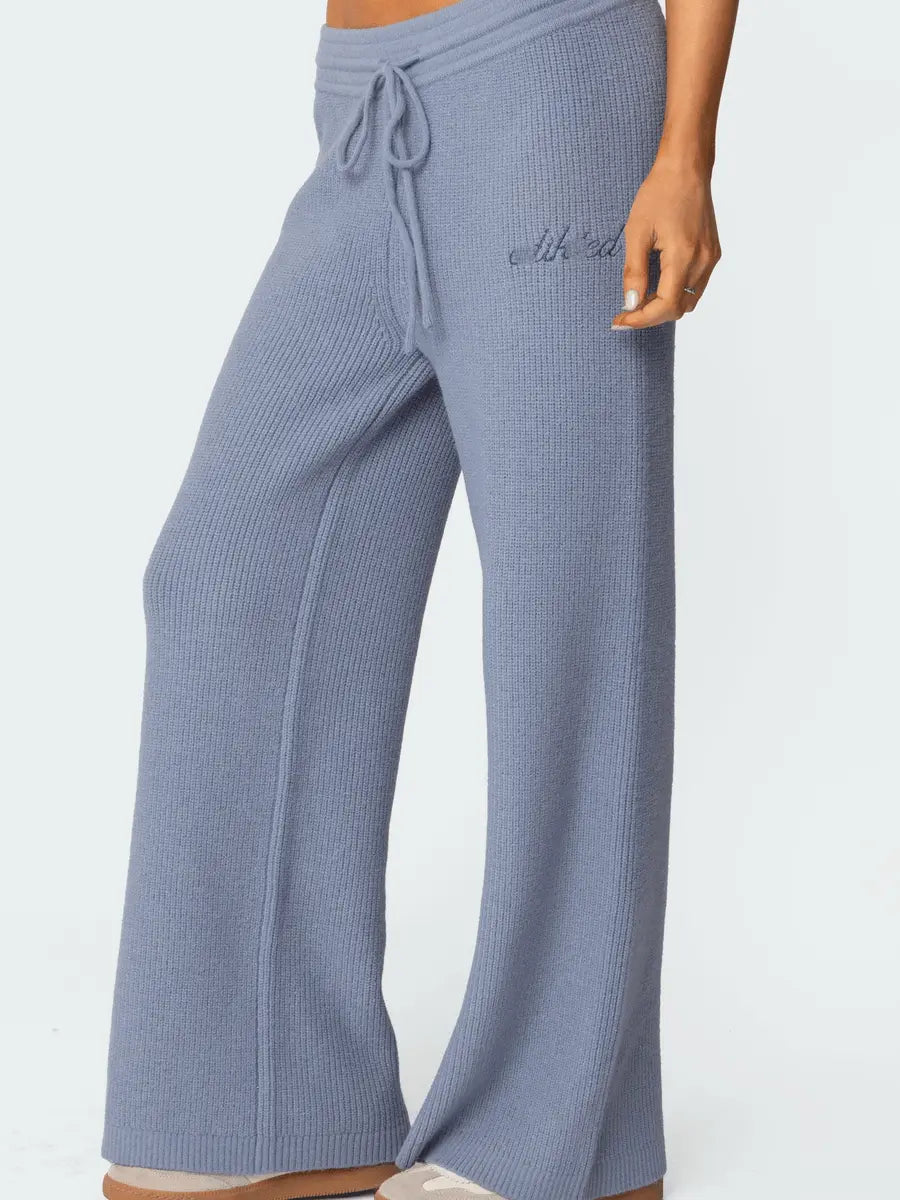 Ribbed Knit Pants Set laseze