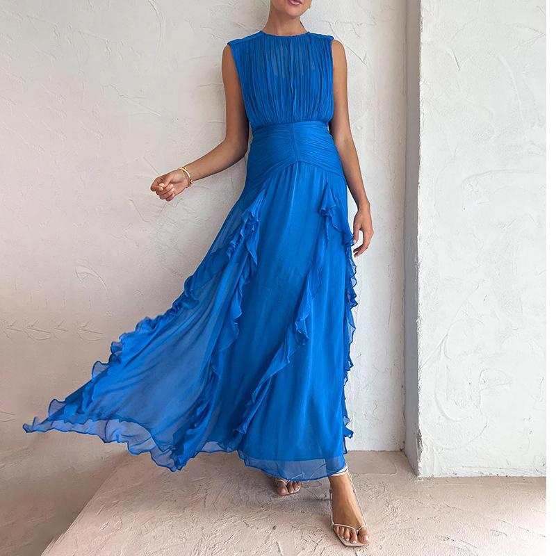 Round Neck Dress - laseze