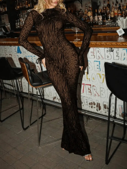 Sexy Perspective Leopard Print Dress - laseze